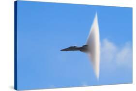 F-18 Super Hornet Vapor Cone - A Distinctive Vapor Cone Forms around the Jet as it Nears the Speed-SVSimagery-Stretched Canvas