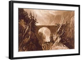 F.19.I Little Devil's Bridge, from the 'Liber Studiorum', Engraved by Charles Turner, 1809-J. M. W. Turner-Framed Giclee Print