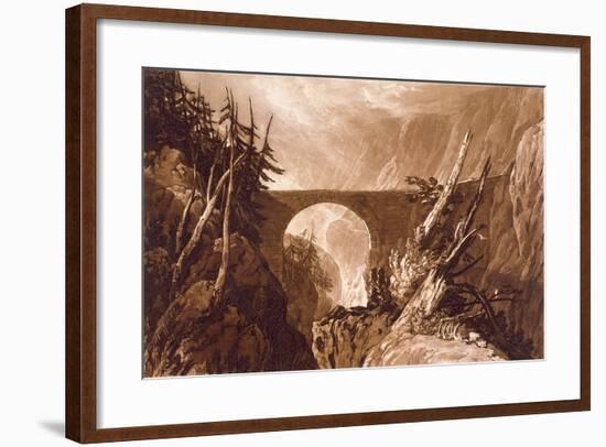 F.19.I Little Devil's Bridge, from the 'Liber Studiorum', Engraved by Charles Turner, 1809-J. M. W. Turner-Framed Giclee Print