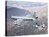 F-22 Raptor Receives Fuel from a KC-135 Stratotanker-Stocktrek Images-Stretched Canvas