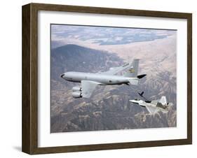 F-22 Raptor Receives Fuel from a KC-135 Stratotanker-Stocktrek Images-Framed Photographic Print