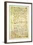 F.2R Ode to a Nightingale, Poem by John Keats (1795-1821) Page:2, Recto, 1819-null-Framed Giclee Print