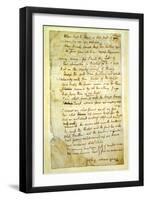 F.2R Ode to a Nightingale, Poem by John Keats (1795-1821) Page:2, Recto, 1819-null-Framed Premium Giclee Print