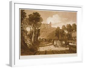 F.33.I St. Catherine's Hill Near Guildford, from the 'Liber Studiorum', Engraved by J.C. Easling,…-J. M. W. Turner-Framed Giclee Print