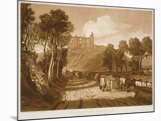 F.33.I St. Catherine's Hill Near Guildford, from the 'Liber Studiorum', Engraved by J.C. Easling,…-J. M. W. Turner-Mounted Giclee Print