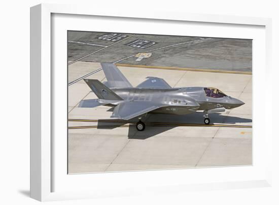 F-35B on the Flight Line Nellis Air Force Base, Nevada-Stocktrek Images-Framed Photographic Print