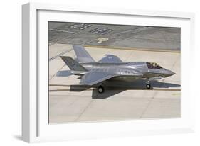 F-35B on the Flight Line Nellis Air Force Base, Nevada-Stocktrek Images-Framed Photographic Print