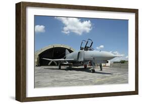 F-4F Phantom of the German Air Force in Front of a Shelter on the Airbase-Stocktrek Images-Framed Photographic Print