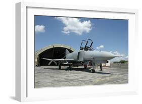 F-4F Phantom of the German Air Force in Front of a Shelter on the Airbase-Stocktrek Images-Framed Photographic Print