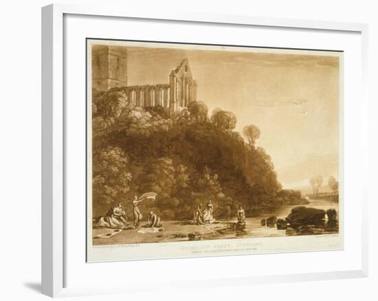 F.56.Ii Dumblain Abbey, from the 'Liber Studiorum', Engraved by Thomas Lupton, 1816-J. M. W. Turner-Framed Giclee Print