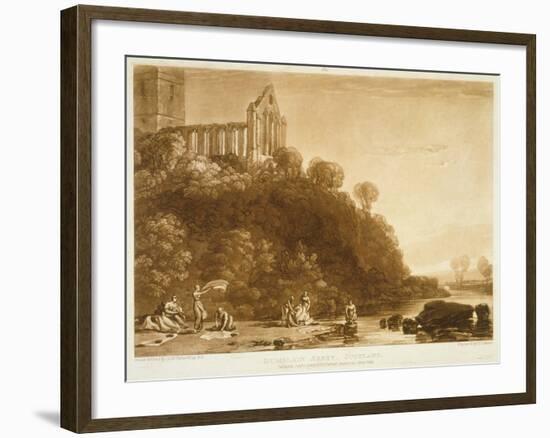 F.56.Ii Dumblain Abbey, from the 'Liber Studiorum', Engraved by Thomas Lupton, 1816-J. M. W. Turner-Framed Giclee Print