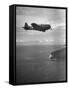 F-6 Hellcat Fighter Plane over Tanahmera Bay as Japanese Airfields at Hollandia, New Guinea-J^ R^ Eyerman-Framed Stretched Canvas