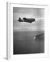 F-6 Hellcat Fighter Plane over Tanahmera Bay as Japanese Airfields at Hollandia, New Guinea-J^ R^ Eyerman-Framed Photographic Print