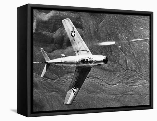 F-86 Jet Fighter Plane-null-Framed Stretched Canvas