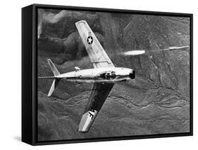 F-86 Jet Fighter Plane-null-Framed Stretched Canvas