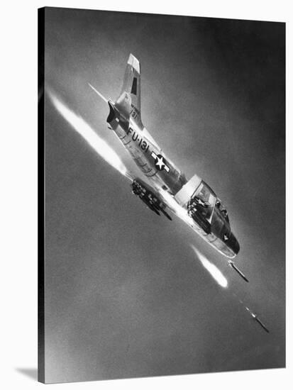 F-86 Jet Fighter Plane-null-Stretched Canvas