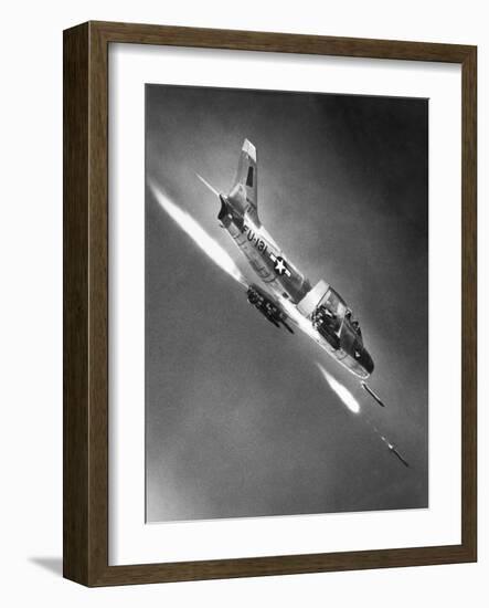 F-86 Jet Fighter Plane-null-Framed Giclee Print