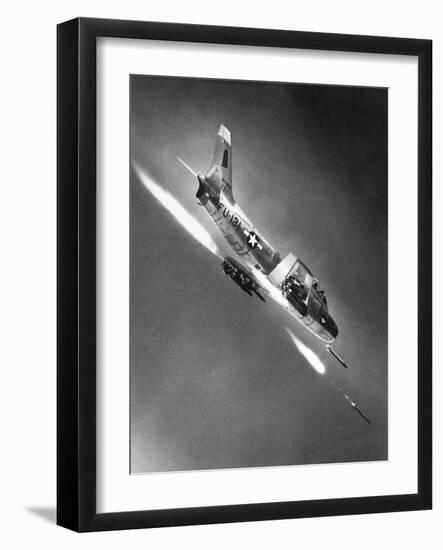 F-86 Jet Fighter Plane-null-Framed Giclee Print