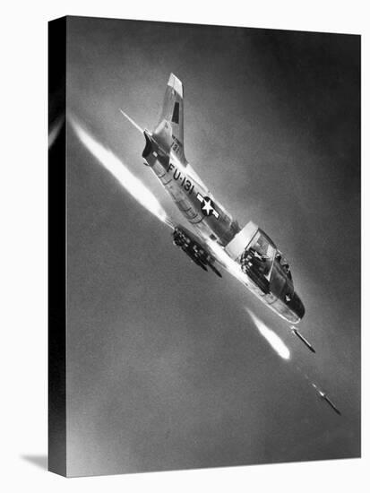 F-86 Jet Fighter Plane-null-Stretched Canvas