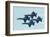 F/A-18 Hornet fighters in flight-null-Framed Art Print