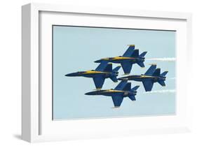 F/A-18 Hornet fighters in flight-null-Framed Art Print