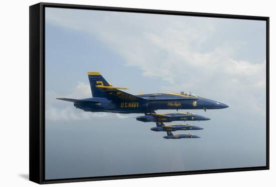 F-A-18 Hornets from the U.S. Navy Blue Angels Team-null-Framed Stretched Canvas