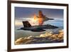 F/A-18 Super Hornets (Flying in Sunlight)-null-Framed Photo