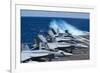 F-A-18 Super Hornets on the Flight Deck of USS George H.W. Bush-null-Framed Photographic Print