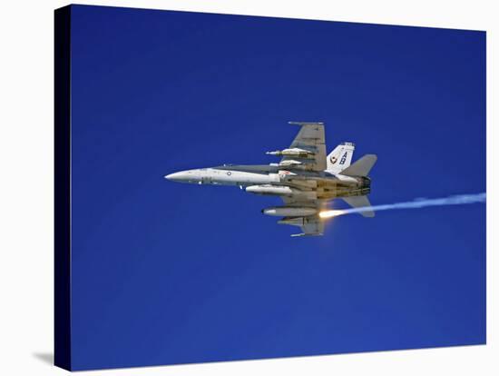 F/A-18C Hornet Testing its Flare Countermeasures System Prior to Heading into Iraq-null-Stretched Canvas