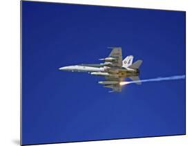 F/A-18C Hornet Testing its Flare Countermeasures System Prior to Heading into Iraq-null-Mounted Photographic Print