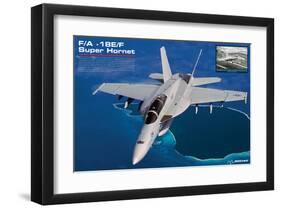 F/A 18E/F Super Hornet Fighter-null-Framed Art Print