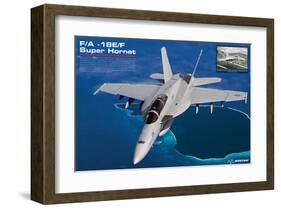 F/A 18E/F Super Hornet Fighter-null-Framed Art Print
