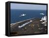 F/A-18F Super Hornets Launch Simultaneously from the Aircraft Carrier USS John C. Stennis-Stocktrek Images-Framed Stretched Canvas