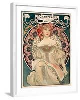 F. Champenois imprimeur Editeur-Alphonse Mucha-Framed Art Print