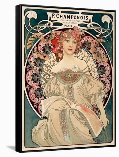 F. Champenois imprimeur Editeur-Alphonse Mucha-Framed Stretched Canvas