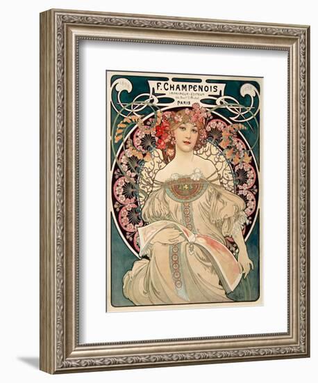 F. Champenois imprimeur Editeur-Alphonse Mucha-Framed Art Print