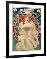 F. Champenois imprimeur Editeur-Alphonse Mucha-Framed Art Print