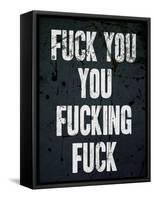 F*ck You You F*cking F*ck Poster-null-Framed Stretched Canvas