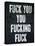 F*ck You You F*cking F*ck Poster-null-Stretched Canvas
