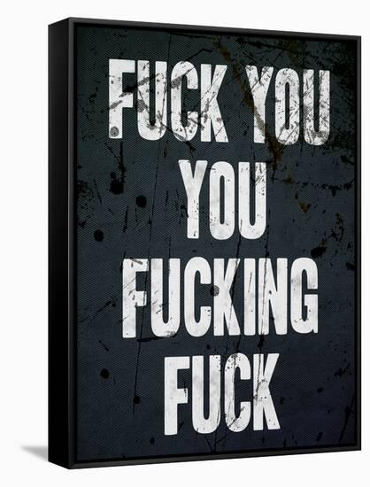 F*ck You You F*cking F*ck Poster-null-Framed Stretched Canvas