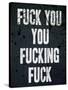 F*ck You You F*cking F*ck Poster-null-Stretched Canvas