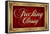 F*cking Classy Faux Frame Art Poster Print-null-Framed Stretched Canvas