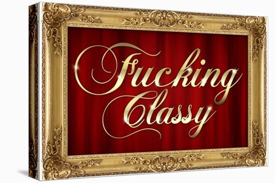 F*cking Classy Faux Frame-null-Stretched Canvas