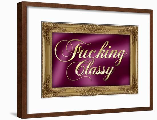 F*cking Classy Purple Faux Frame Art Poster Print-null-Framed Poster