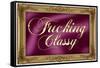 F*cking Classy Purple Faux Frame Art Poster Print-null-Framed Stretched Canvas