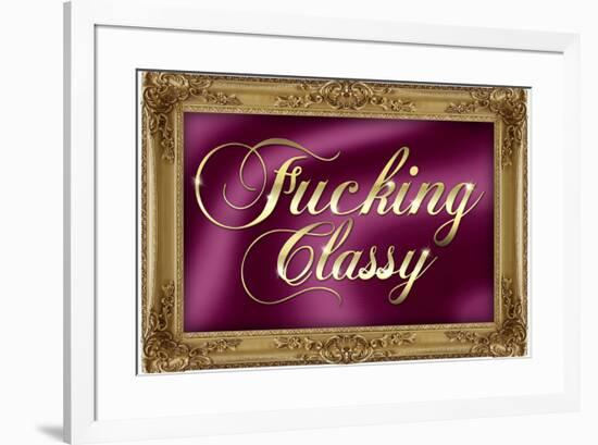 F*cking Classy Purple Faux Frame-null-Framed Art Print