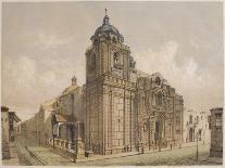 Cathedral of Lima, Illustration from 'Geografia Del Peru' by Mariano, Felipe Paz Soldan-F. Delamare-Stretched Canvas