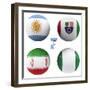 F Group of the World Cup-croreja-Framed Premium Giclee Print