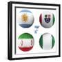 F Group of the World Cup-croreja-Framed Premium Giclee Print