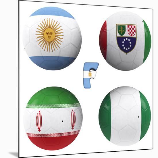F Group of the World Cup-croreja-Mounted Premium Giclee Print